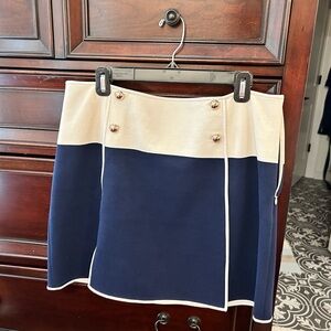 Tory Burch blue and white skirt above the knee large